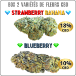 box fleurs CBD - box CBD pas cher - strawberry banana CBD - Blueberry CBD
