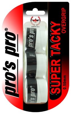 Lot De 10 Grips Pros Pro Super Tacky – Blanc, épaisseur 0,5 Mm, Pour Raquettes, Guidons, Cannes à Pêche