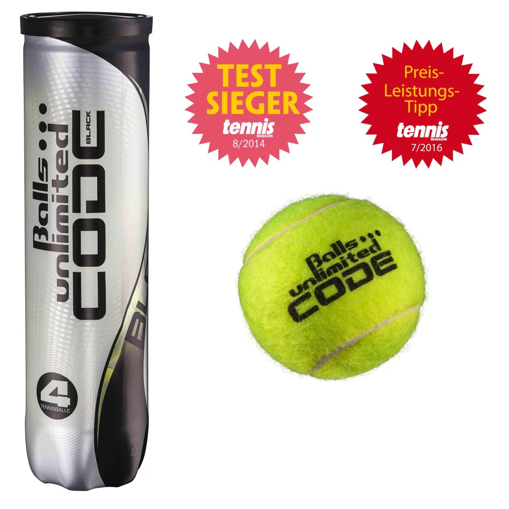 BALLS UNLIMITED Code Black - Tube de 4 balles