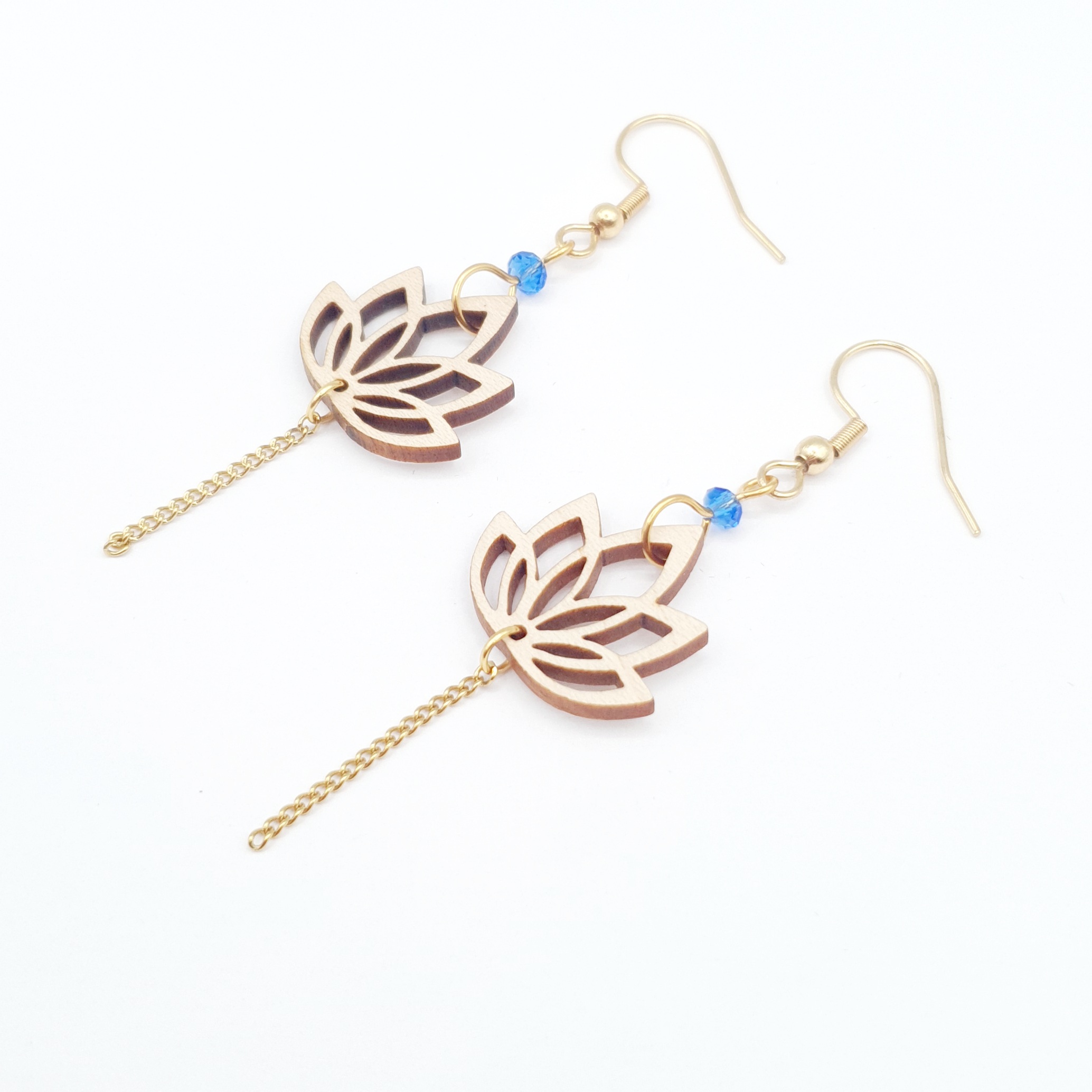 Boucles lotus bleues