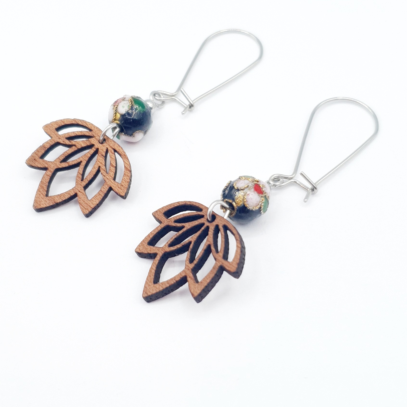 Boucles lotus acajou