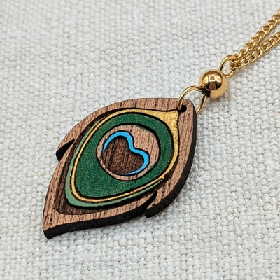 Collier paon - La Louve