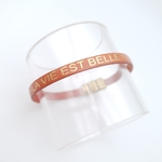 Bracelet cuir la vie est belle 1T