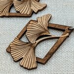 Boucles doreilles Ginkgo argent- La Louve.2