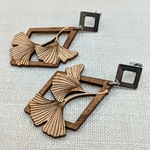 Boucles d'oreilles Ginkgo argent-La Louve