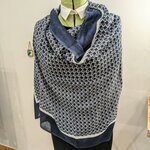 Etole de prestige imprimés géométriques bleu