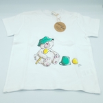 T-shirt ours blanc plage.3
