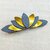Barrette Alba bleu et or (2)