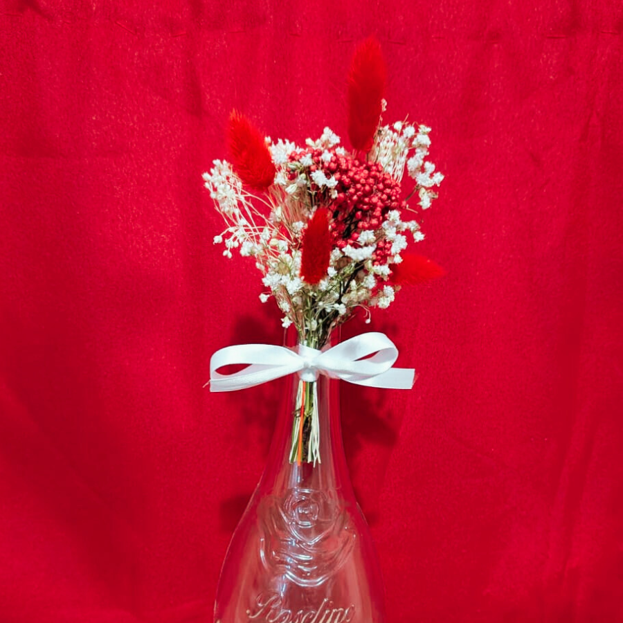 Bouquet décoration bouteille