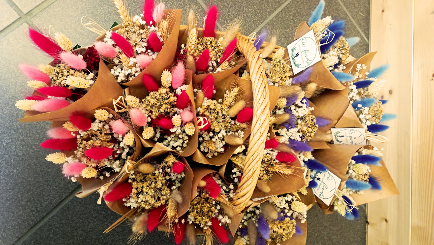 bouquet fleurs sechees a offrir aux collaborateurs