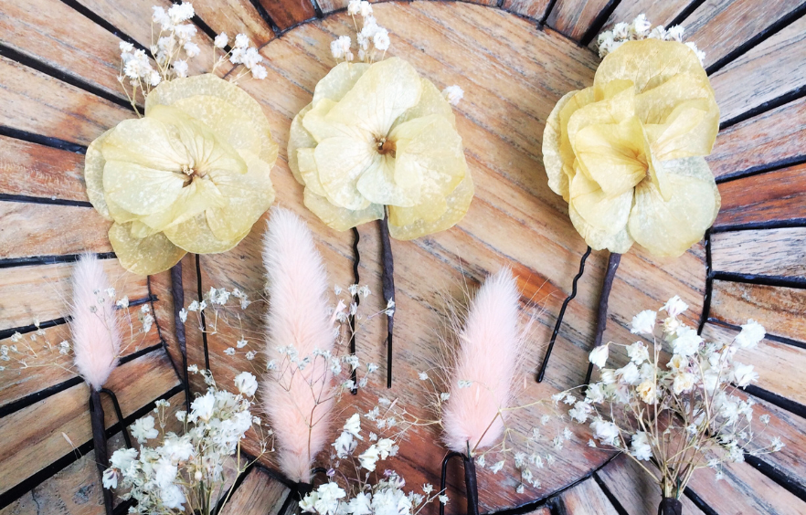 fee florale mariage barrettes pour cheveux
