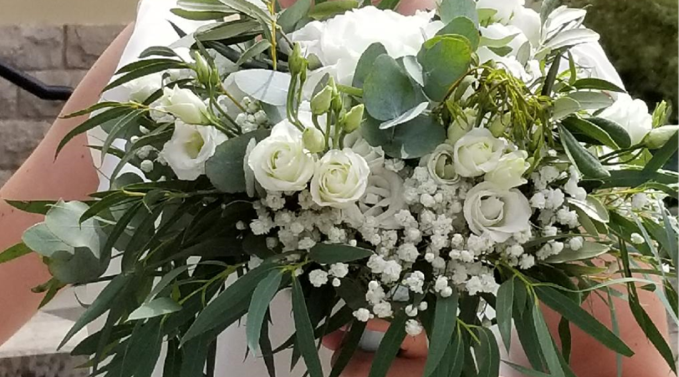 bouquet mariee blanc et vert