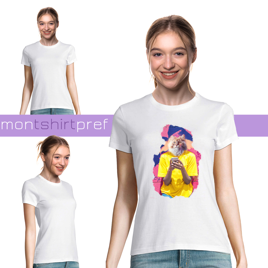 t-shirt femme smartphone