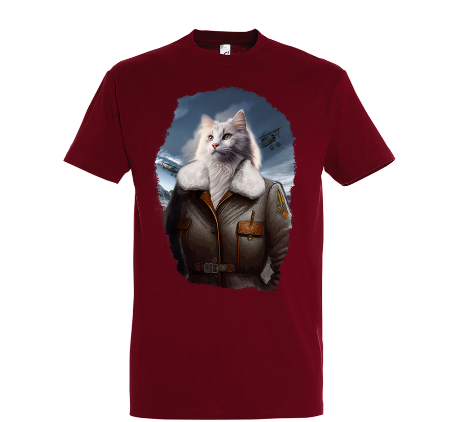 t-shirt chat aviatrice - homme chili