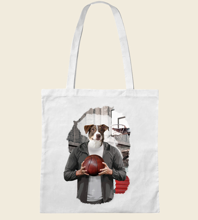 sac chien basket blanc