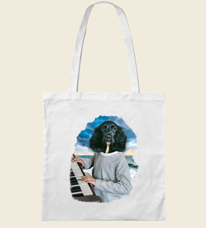 sac chien piano blanc