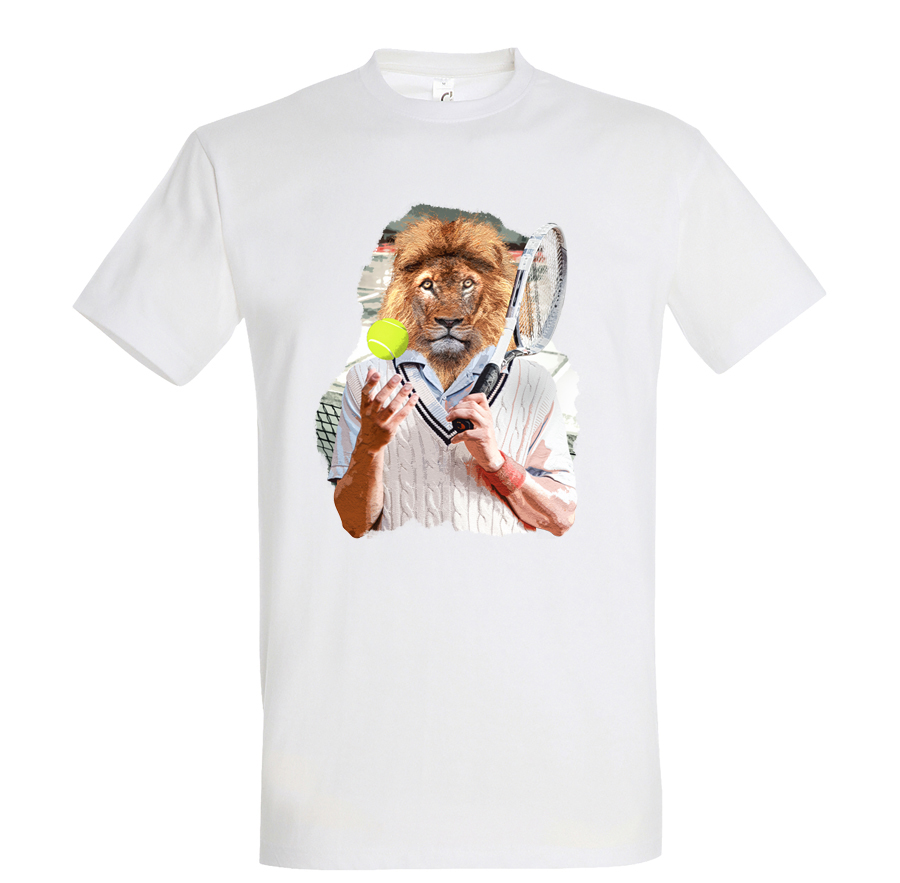 T-shirt lion tennis