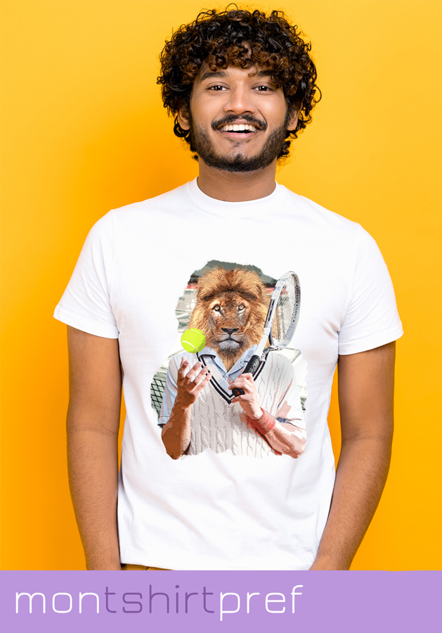 t-shirt homme lion