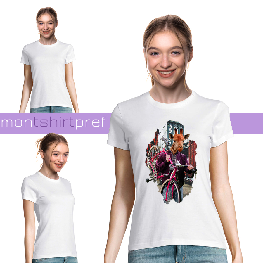 t-shirt femme girafe