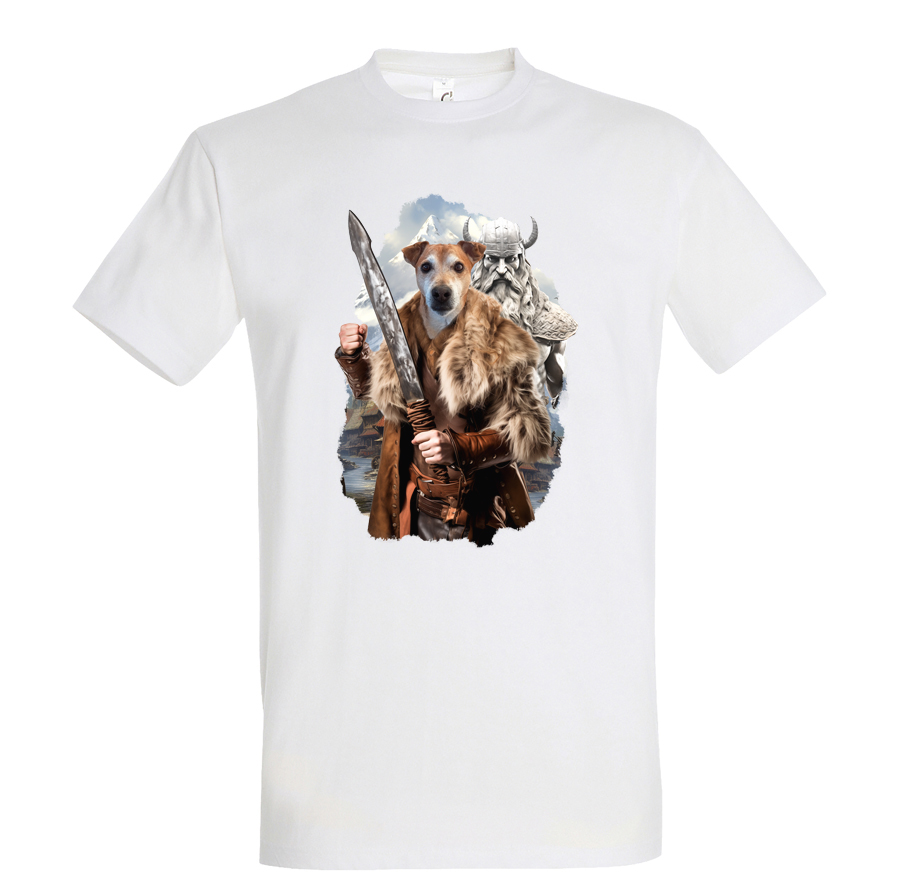 t-shirt blanc homme viking