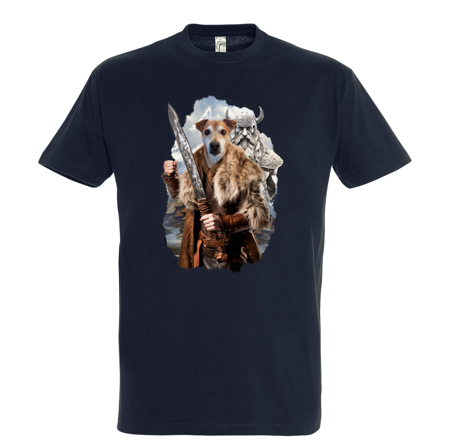 t-shirt bleu marine homme viking