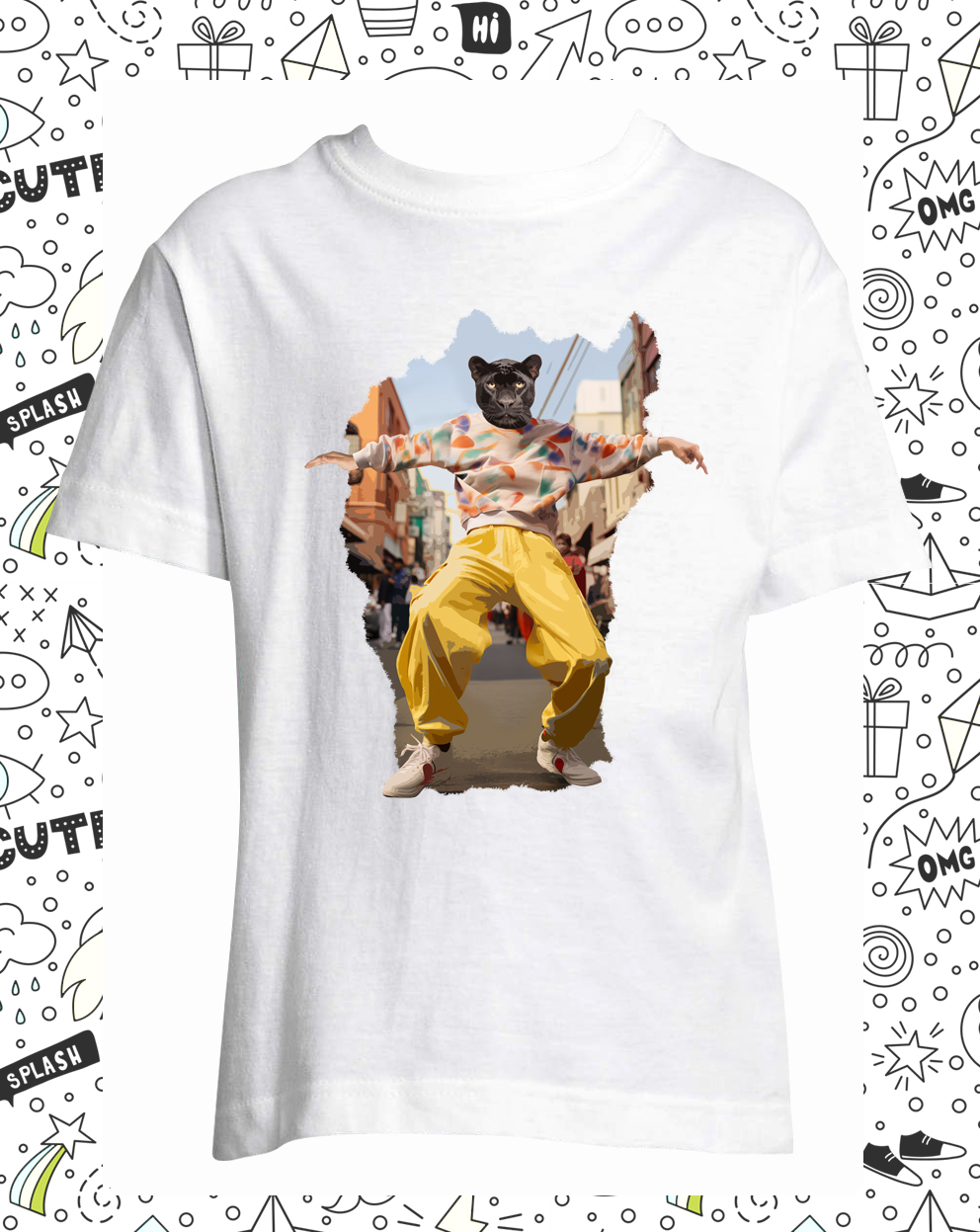 T-shirt enfant Panthère hip-hop