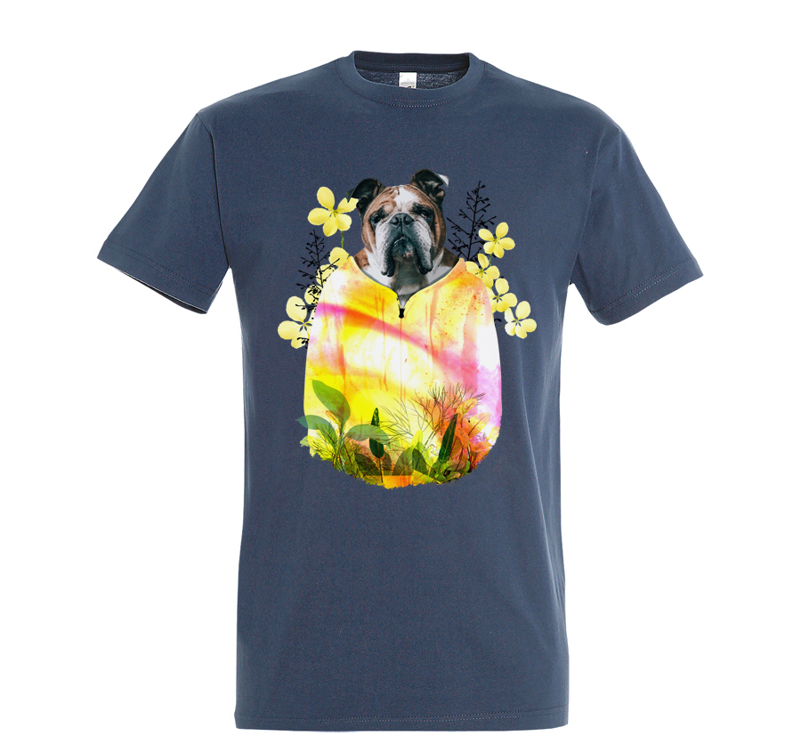 t-shirt chien fleur - homme jeans