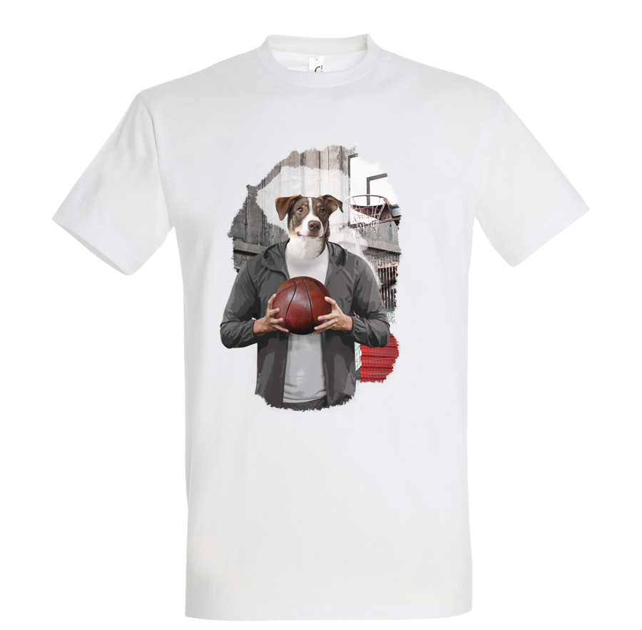T-shirt chien basket