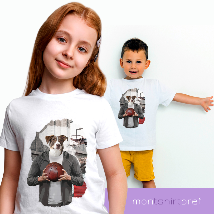 t-shirt enfant basket