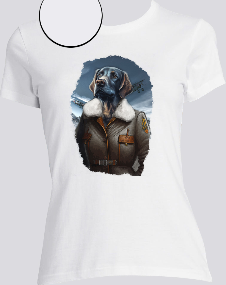 T-shirt chien aviatrice