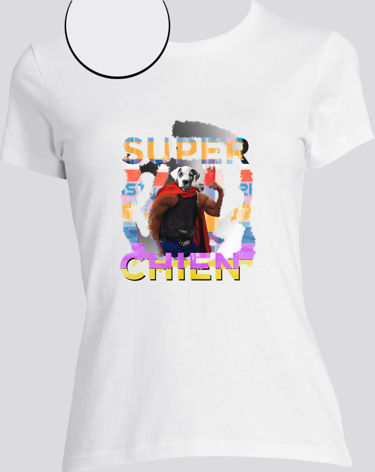 T-shirt chien super héros