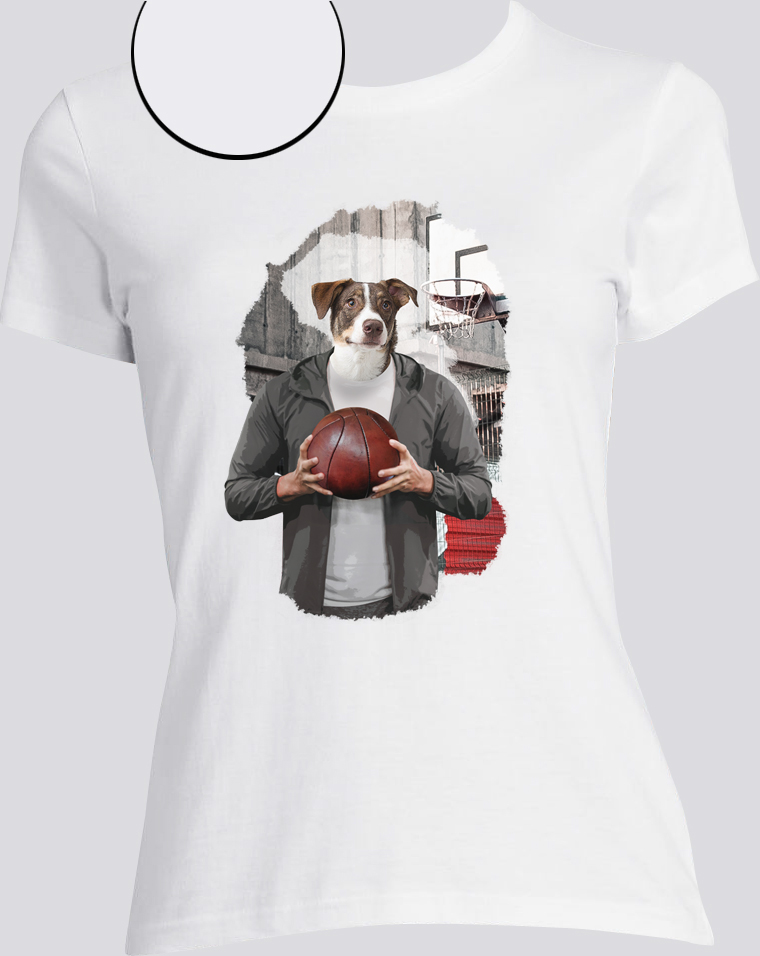 T-shirt blanc basket femme