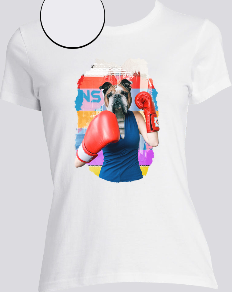 T-shirt chien boxeuse