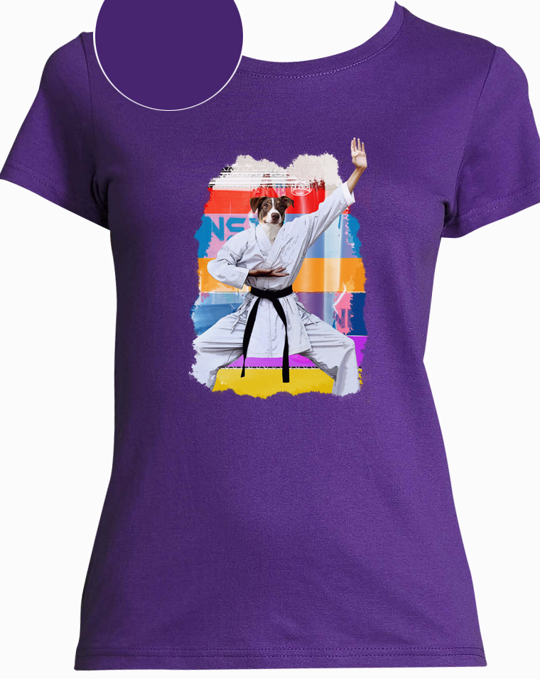 T-shirt violet karate  femme