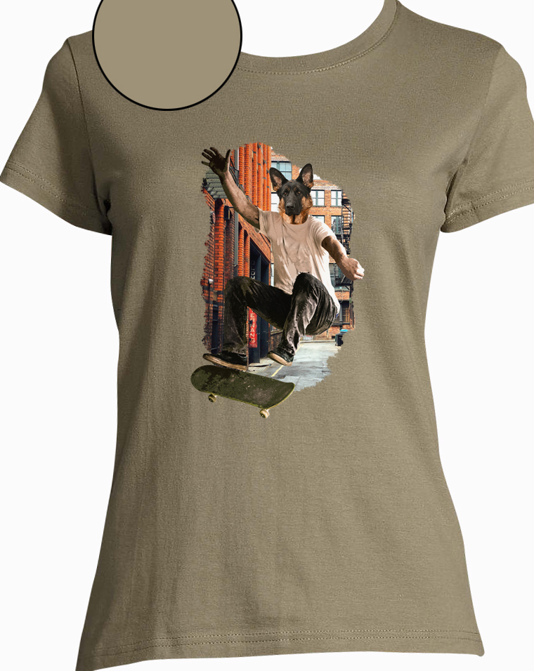 T-shirt kaki skate   femme