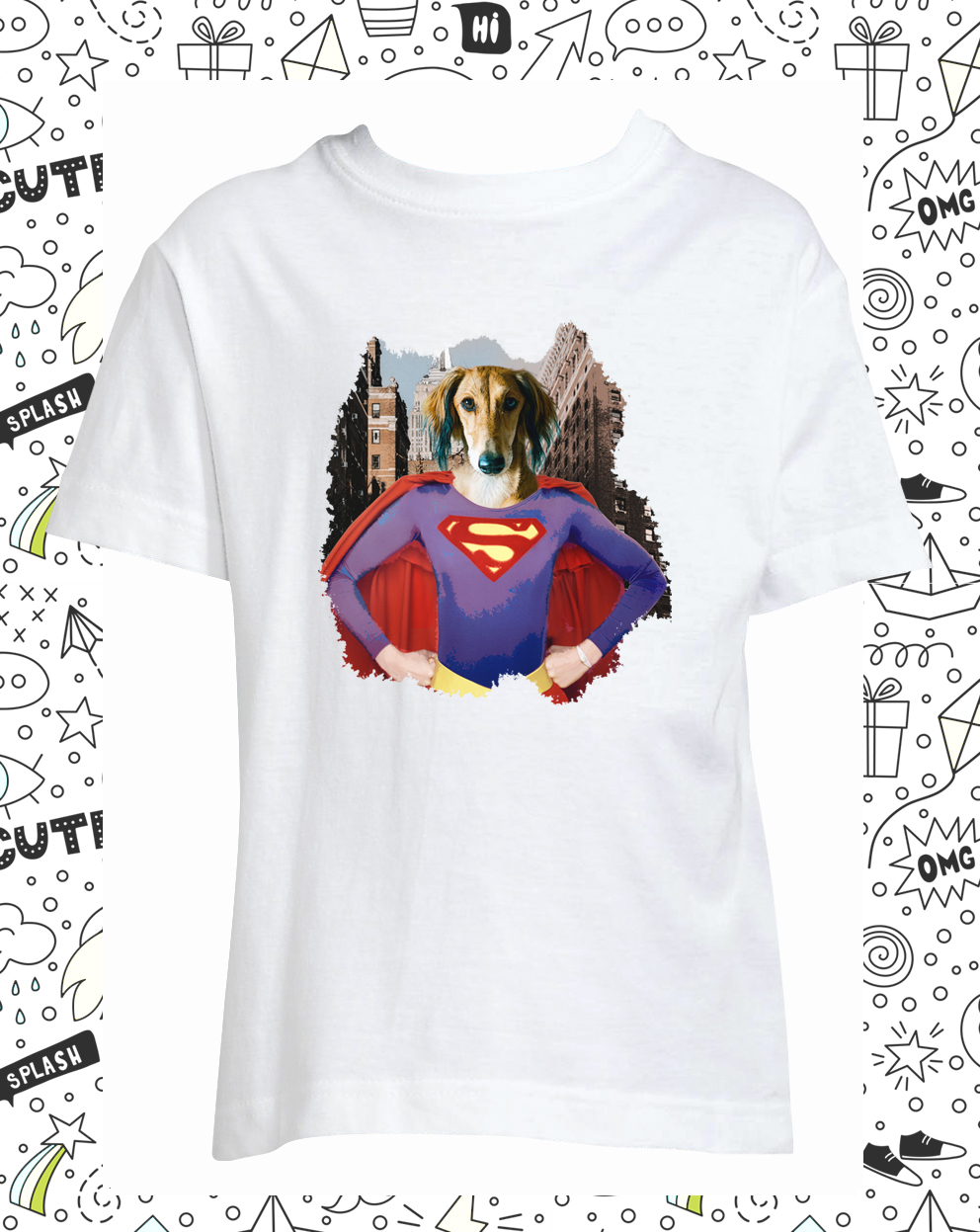 T-shirt chien héroïne