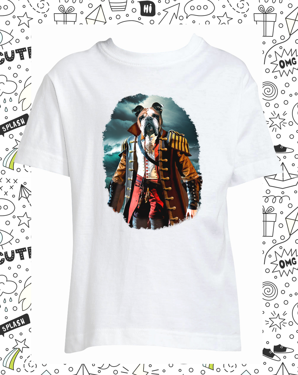 T-shirt chien pirate