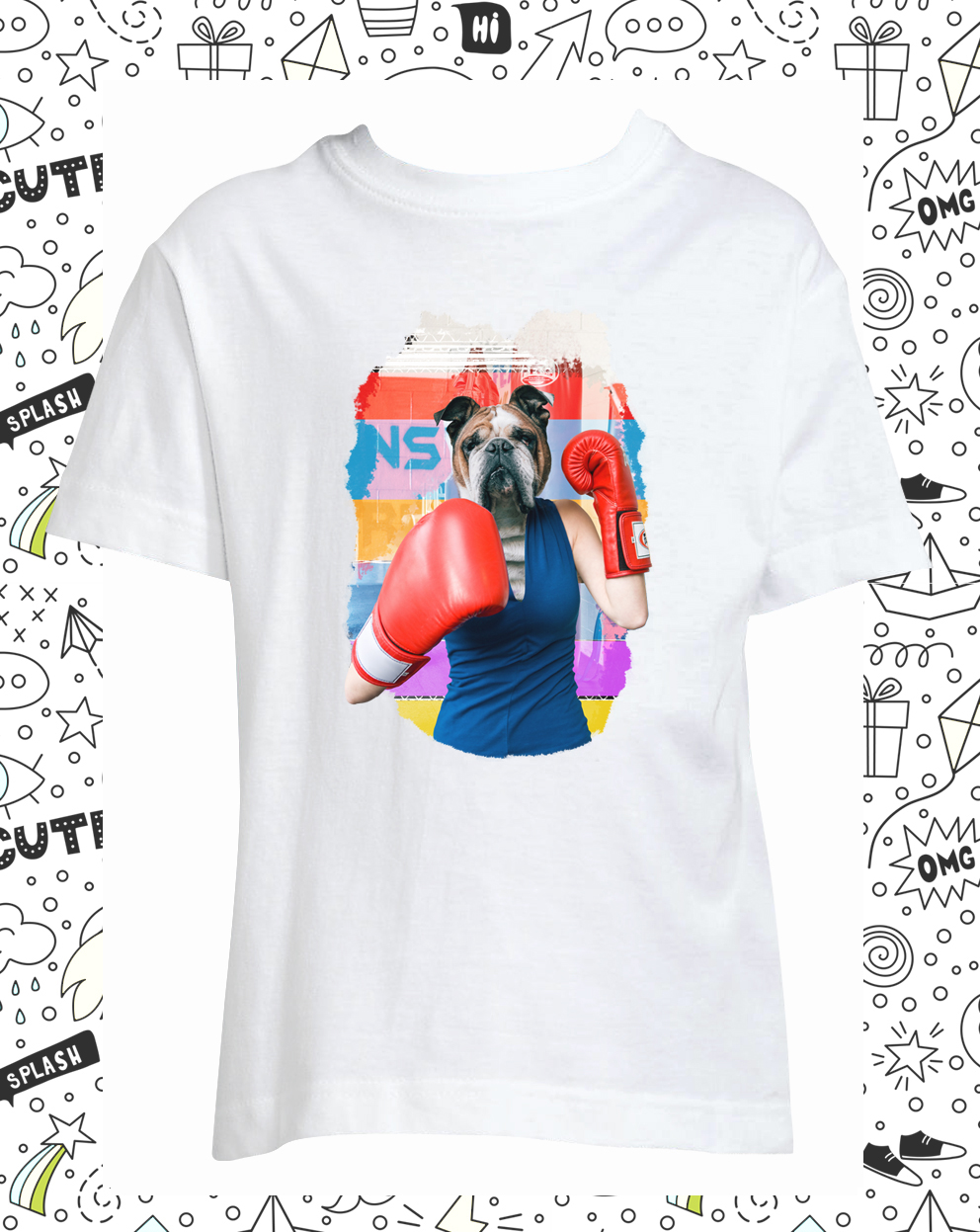 T-shirt chien boxeuse