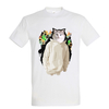 t-shirt homme dripping chat blanc