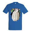 t-shirt homme dripping chat bleu royall