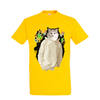 t-shirt homme dripping chat jaune