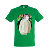 t-shirt homme dripping chat vert