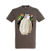 t-shirt homme dripping chat zinc