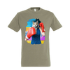 t-shirt kaki chat boxeuse