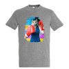 t-shirt gris chat boxeuse