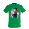 t-shirt vert chat boxeuse