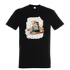 t-shirt noir homme chat écriture