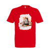 t-shirt rouge homme chat écriture