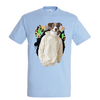 t-shirt chien dripping - homme  bleu ciel