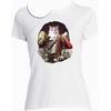 t-shirt chat mousquetaire blanc femme